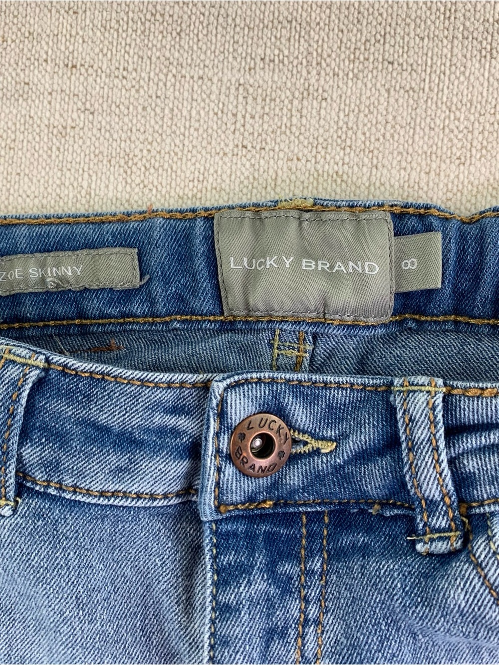 Lucky Brand girl's Zoe Skinny jeans adjustable waist size 8 - Picture 11 of 14